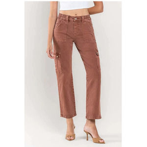 Women's Straight Leg Jeans in Brown